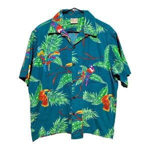 Vintage “Go Barefoot” Hawaiian Aloha Shirt Size Large